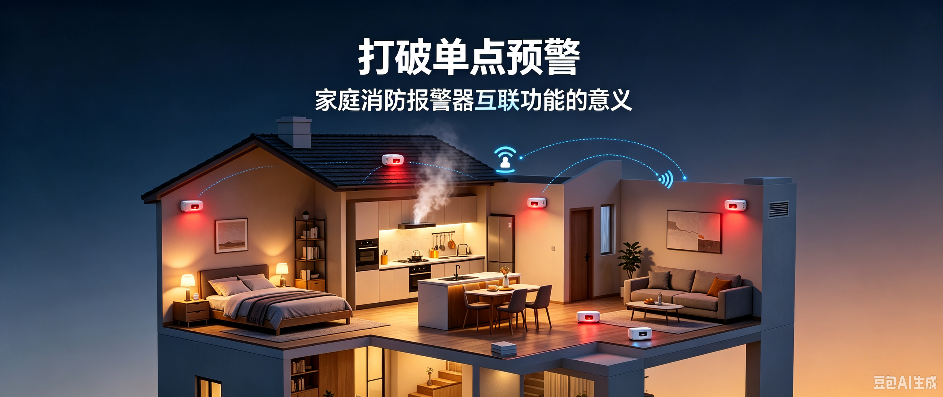 家庭消防报警器互联的核心意义是什么？：打破单点预警，筑牢居家安全防线